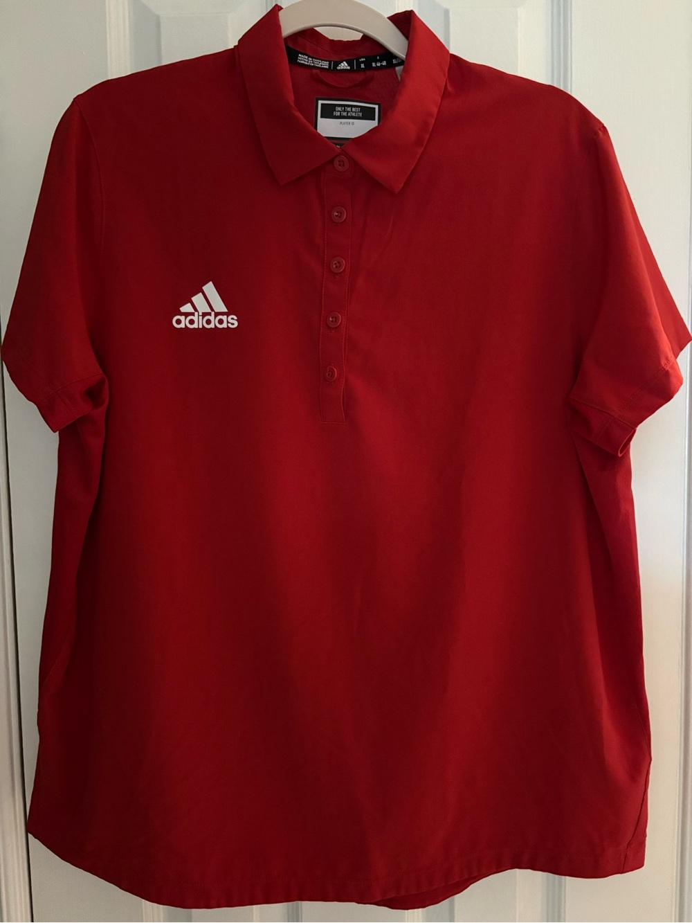 Women’s XL Adidas Red Golf Shirt with Logo